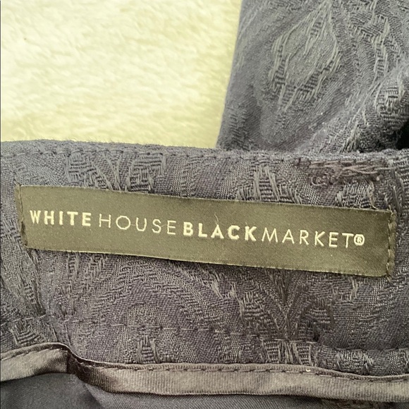 White House blanck  market Navy Patterned Women's Pants - Picture 5 of 10